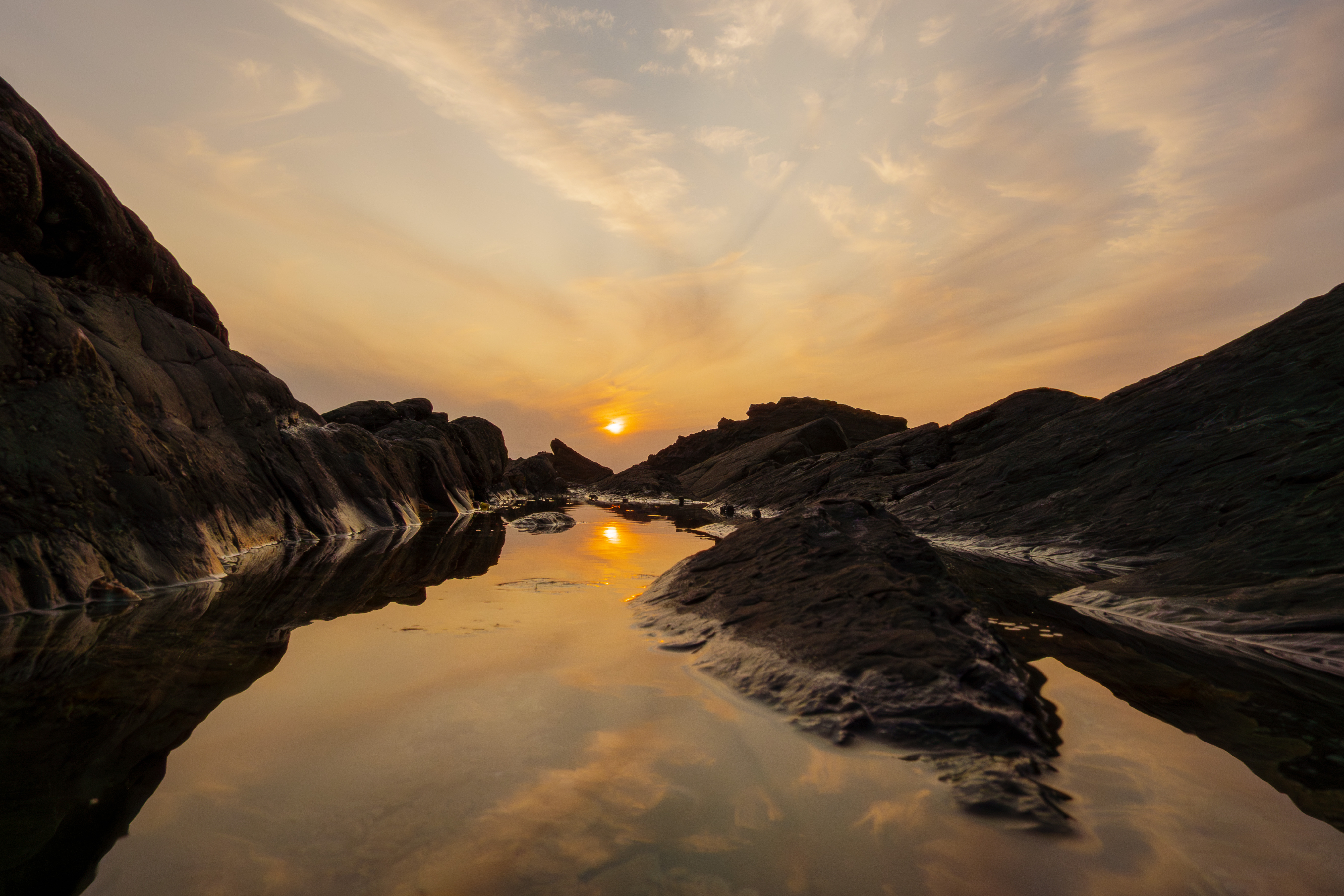 Image: Rockpool sunset